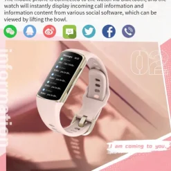 696 H28 Smart Watch 1.58 inch Smart Band Fitness Bracelet Bluetooth ECG+PPG Pedometer Call Reminder Compatible with Android iOS Women Men Hands-Free Calls Message Reminder IP 67 25mm Watch Case