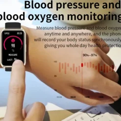 696 H37 Smart Watch 1.57 inch Smart Band Fitness Bracelet Bluetooth Pedometer Call Reminder Sleep Tracker Compatible with Android iOS Women Hands-Free Calls Message Reminder IP 67 30mm Watch Case