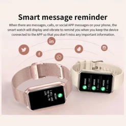 696 H37 Smart Watch 1.57 inch Smart Band Fitness Bracelet Bluetooth Pedometer Call Reminder Sleep Tracker Compatible with Android iOS Women Hands-Free Calls Message Reminder IP 67 30mm Watch Case