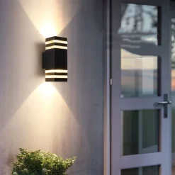 1 Head 2 Heads Outdoor Waterproof LED Wall Light Aluminum Alloy Material and Various Styles Modern Villa Courtyard Wall Lamp