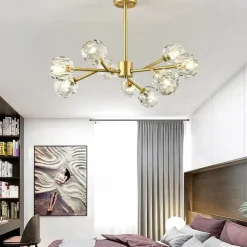 9 Heads 80 cm Gold Ceiling Lights Luxury Chandelier Made of Premium Copper Brass Modern Fashion 110-120V 220-240V