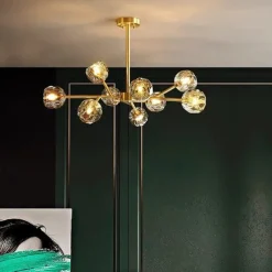 9 Heads 80 cm Gold Ceiling Lights Luxury Chandelier Made of Premium Copper Brass Modern Fashion 110-120V 220-240V