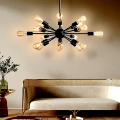 12/18/20 Heads Designers Chandelier Metal Pendant Light Sputnik Painted Finishes Traditional / Classic 110-120V / 220-240V