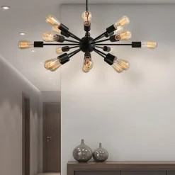 12/18/20 Heads Designers Chandelier Metal Pendant Light Sputnik Painted Finishes Traditional / Classic 110-120V / 220-240V