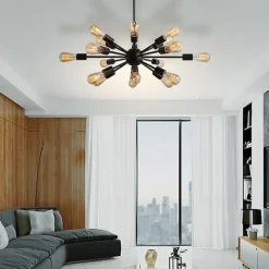12/18/20 Heads Designers Chandelier Metal Pendant Light Sputnik Painted Finishes Traditional / Classic 110-120V / 220-240V