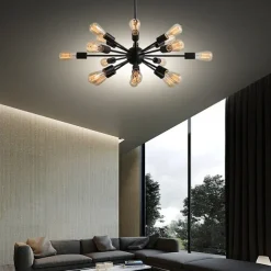 12/18/20 Heads Designers Chandelier Metal Pendant Light Sputnik Painted Finishes Traditional / Classic 110-120V / 220-240V