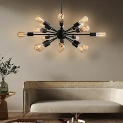12/18/20 Heads Designers Chandelier Metal Pendant Light Sputnik Painted Finishes Traditional / Classic 110-120V / 220-240V