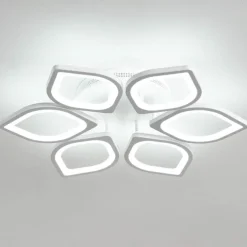 6/8/12/15 Heads LED Ceiling Light Lotus Design Ceiling Lamp Modern Artistic Metal Acrylic Style Stepless Dimming Bedroom Painted Finish Lights 110-240V ONLY DIMMABLE WITH REMOTE CONTROL Flower Design