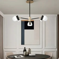 3/6/8/12 Heads LED Pendant Light Chandelier Modern Nordic Style Design Chandelier Layered Modern Art Style DIY Adjustable Rotary Ceiling Chandelier AC220-240V