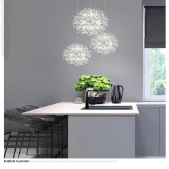 8/9/12 Heads LED Pendant Light Nordic Dandelion Chandelier Fireworks Crystal Lamp Artistic Living Room Dining Room Bedroom Lamp Romantic Clothing Store Bar Lamp 15-22inch