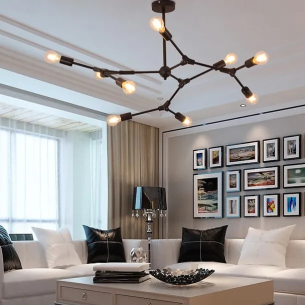 6/8/9 Heads Pendant Light Modern Chandelie Living Room Bedroom Metal Painted Finishes Nordic Style 110-120V 220-240V