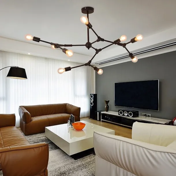 6/8/9 Heads Pendant Light Modern Chandelie Living Room Bedroom Metal Painted Finishes Nordic Style 110-120V 220-240V