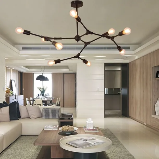 6/8/9 Heads Pendant Light Modern Chandelie Living Room Bedroom Metal Painted Finishes Nordic Style 110-120V 220-240V