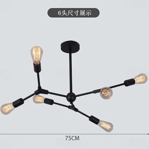 6/8/9 Heads Pendant Light Modern Chandelie Living Room Bedroom Metal Painted Finishes Nordic Style 110-120V 220-240V
