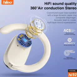 696 HI92 Hands Free Telephone Driving Headset Ear Hook Bluetooth 5.3 Noise cancellation for Apple Samsung Huawei Xiaomi MI Everyday Use Traveling Cycling Office Business Travel Entertainment Car