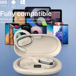 696 HI92 Hands Free Telephone Driving Headset Ear Hook Bluetooth 5.3 Noise cancellation for Apple Samsung Huawei Xiaomi MI Everyday Use Traveling Cycling Office Business Travel Entertainment Car