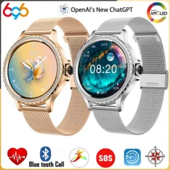 696 HK27 Smart Watch 1.3 inch Smart Band Fitness Bracelet Bluetooth Pedometer Call Reminder Sleep Tracker Compatible with Android iOS Women Hands-Free Calls Message Reminder IP 67 42mm Watch Case