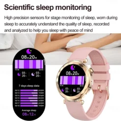 696 HK88 Smart Watch 1.19 inch Smart Band Fitness Bracelet Bluetooth Pedometer Call Reminder Heart Rate Monitor Compatible with Android iOS Women Hands-Free Calls Message Reminder Camera Control IP 67