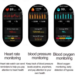 696 HK88 Smart Watch 1.19 inch Smart Band Fitness Bracelet Bluetooth Pedometer Call Reminder Heart Rate Monitor Compatible with Android iOS Women Hands-Free Calls Message Reminder Camera Control IP 67