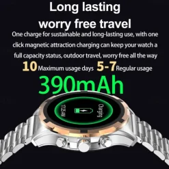 696 HK98 Smart Watch Fitness Tracker ECG PPG Bluetooth Call Reminder Android iOS IP67 48mm 1.43