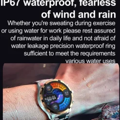 696 HK98 Smart Watch Fitness Tracker ECG PPG Bluetooth Call Reminder Android iOS IP67 48mm 1.43