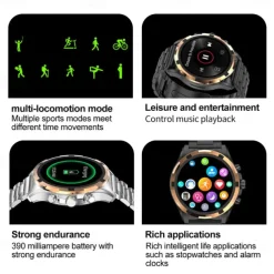 696 HK98 Smart Watch Fitness Tracker ECG PPG Bluetooth Call Reminder Android iOS IP67 48mm 1.43