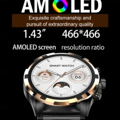 696 HK98 Smart Watch Fitness Tracker ECG PPG Bluetooth Call Reminder Android iOS IP67 48mm 1.43