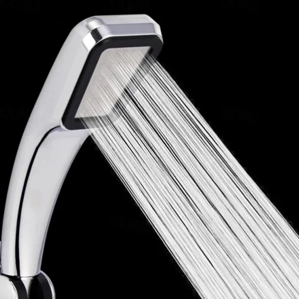 300 Holes Super Pressure Shower Head With Chrome Square Rainfall Handhold Water Saving Sprayer,Stainless Steel Plate and Durable Material