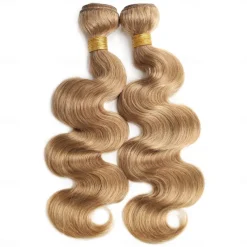 #27 Honey Blonde Human Hair Extensions #27 Body Wave 1 Bundles Hair Weaving