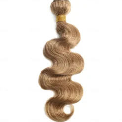 #27 Honey Blonde Human Hair Extensions #27 Body Wave 1 Bundles Hair Weaving