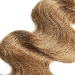 #27 Honey Blonde Human Hair Extensions #27 Body Wave 1 Bundles Hair Weaving