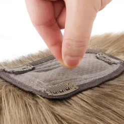 100% Human Hair Extensions 120% Density Silk Base Top Hairpiece Clip In On Hair Topper With Bangs For Women Hand-made Top Hair Piece Middle Part With Thinning Hair #27 Dark Blonde