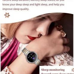 696 I109 Smart Watch 1.27 inch Smartwatch Fitness Running Watch Bluetooth ECG+PPG Pedometer Call Reminder Compatible with Android iOS Women Men Hands-Free Calls Message Reminder IP 67 41mm Watch Case