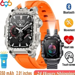 696 i121 Smart Watch 2.01 inch Smart Band Fitness Bracelet Bluetooth Pedometer Call Reminder Sleep Tracker Compatible with Android iOS Men Hands-Free Calls Message Reminder IPX-0 46mm Watch Case