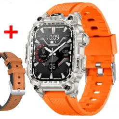 696 i121 Smart Watch 2.01 inch Smart Band Fitness Bracelet Bluetooth Pedometer Call Reminder Sleep Tracker Compatible with Android iOS Men Hands-Free Calls Message Reminder IPX-0 46mm Watch Case