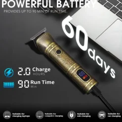 8 in 1 Beard Trimmer for Men Zero Gapped Trimmer Grooming Kit Men Razors for Shaving Face Mustache, Body Nose Hair Trimmer Cordless with Stand