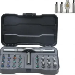 24 in 1 DIY Screwdriver, Portable 24 in 1 Magnetic Ratchet Screwdriver Set for Furniture PC Bicycle