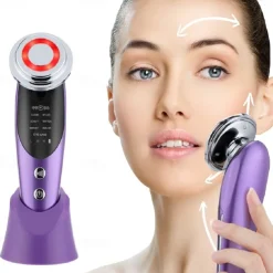 7 in 1 Face Lift Devices RF Microcurrent Skin Rejuvenation Facial Massager Light Therapy Anti Aging Wrinkle Beauty Apparatus