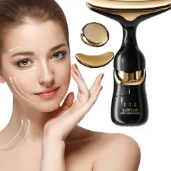 3 in 1 Face Neck Massager ION LED Photon Therapy Facial Lifting Beauty Devices Remove Double Chin Anti Wrinkle Skin Care Tools