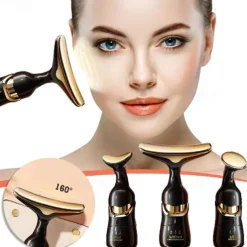 3 in 1 Face Neck Massager ION LED Photon Therapy Facial Lifting Beauty Devices Remove Double Chin Anti Wrinkle Skin Care Tools