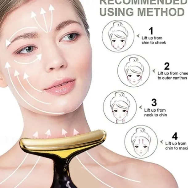 3 in 1 Face Neck Massager ION LED Photon Therapy Facial Lifting Beauty Devices Remove Double Chin Anti Wrinkle Skin Care Tools