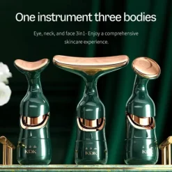 3 in 1 Face Neck Massager ION LED Photon Therapy Facial Lifting Beauty Devices Remove Double Chin Anti Wrinkle Skin Care Tools