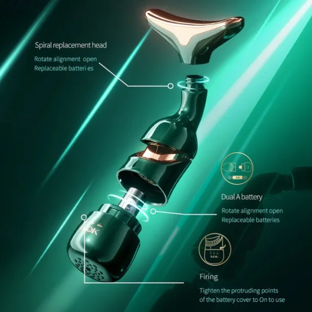 3 in 1 Face Neck Massager ION LED Photon Therapy Facial Lifting Beauty Devices Remove Double Chin Anti Wrinkle Skin Care Tools