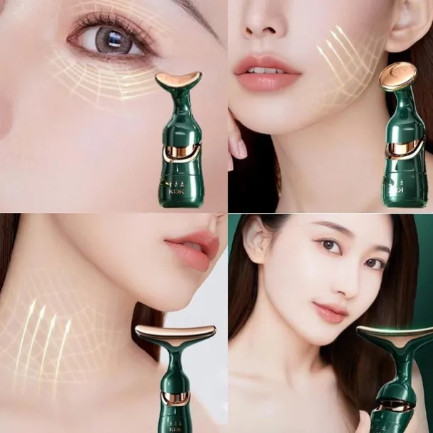 3 in 1 Face Neck Massager ION LED Photon Therapy Facial Lifting Beauty Devices Remove Double Chin Anti Wrinkle Skin Care Tools