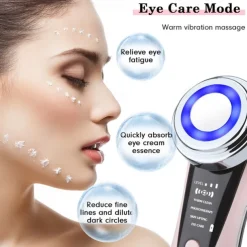 7 in 1 Facial Lifting Device EMS Radiofrequency Micro Current Rejuvenation Facial Massager Light Therapy Anti-aging Anti-wrinkle Beauty Instrument