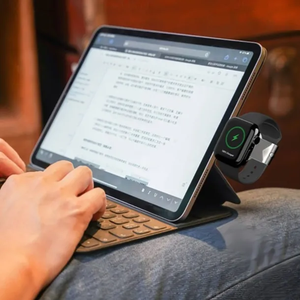 2 In 1 Portable USB Magnetic Watch Wireless Charger for Apple iwatch Series 8 Ultra 7 SE 6 5 4 3 2