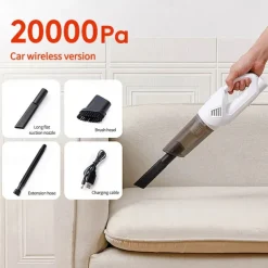 2 in 1 Portable Vacuum Cleaner Handheld Cordless Wireless Vacuum Cleaners Rechargeable High Power Dry Wet Vacuum Cleaner For Car Home