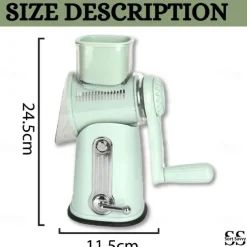 5 in 1 Rotary Cheese Grater with Handle, Rotary Grater, Vegetable Slicer, Carrot Grater, Nut Grinder and Chocolate Shaver