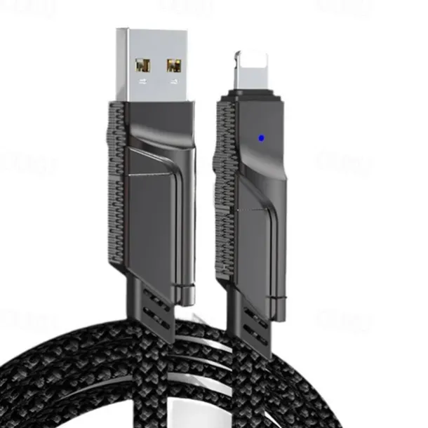 4 In 1 USB Type C Data Cable Fast Charging For iPhone 15 14 13 12 11 Samsung Xiaomi Redmi Huawei Wire Cable Fast Charger