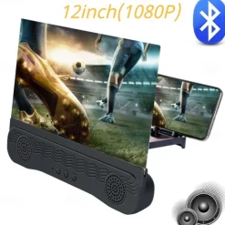 4 In1 Bluetooth 5.0 Mobile Phone Screen Magnifier 3D Enlarger 12inch Magnifying Bracket Desktop Holder Stand for Phone